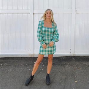 The Fifth baseline long sleeve plaid dress